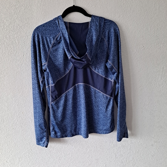 REI Blue Long Sleeve Hooded Active Shirt - Picture 6 of 6